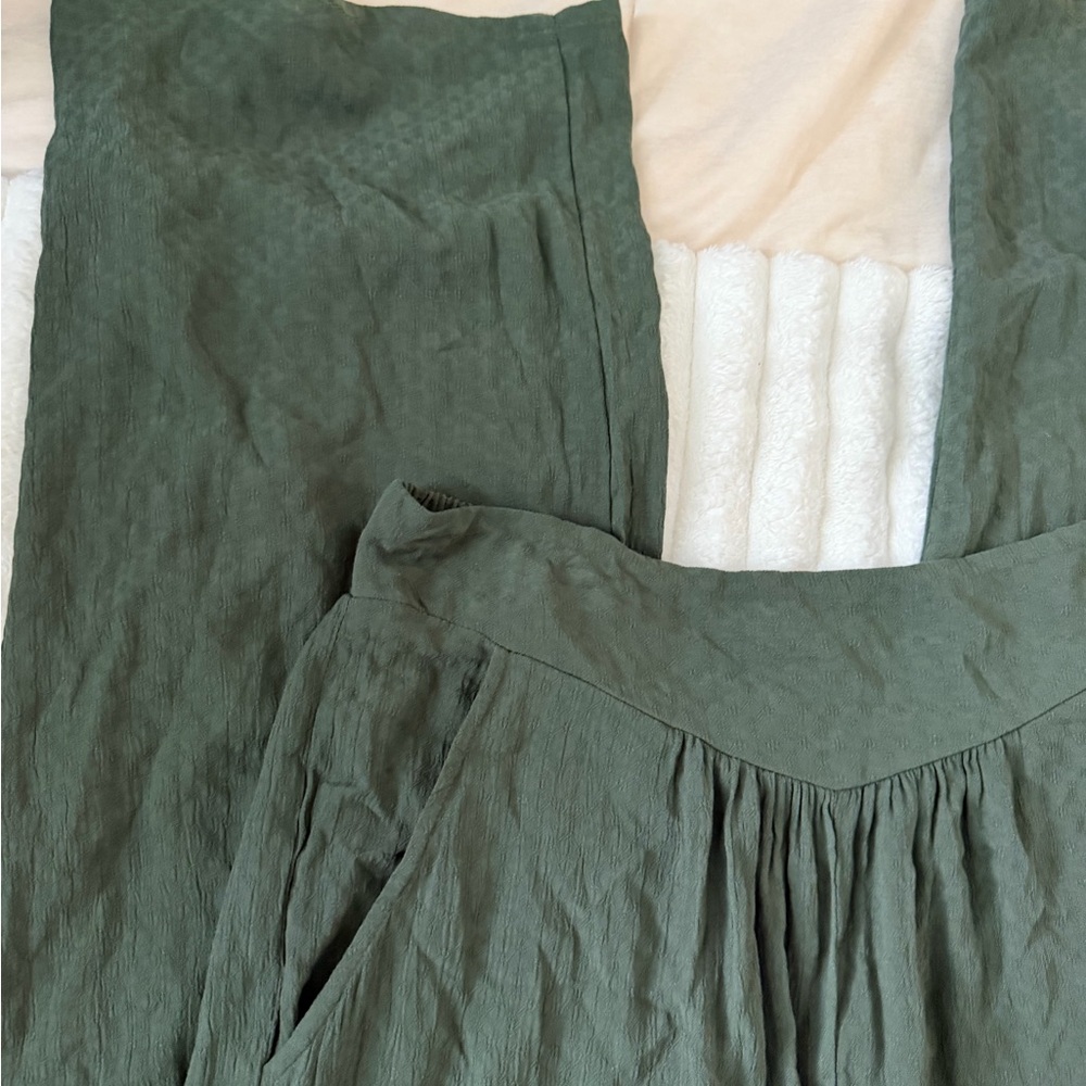 Kingston grey Olive Green Wide Leg Pants - Picture 4 of 8
